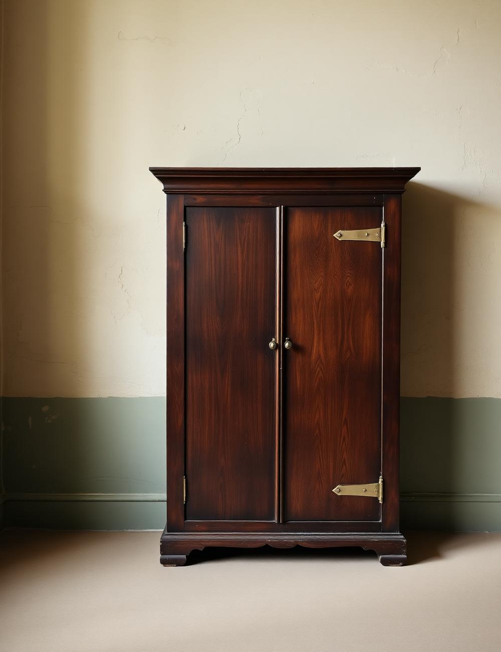 Rosewood Cabinet with Brass Strapwork
