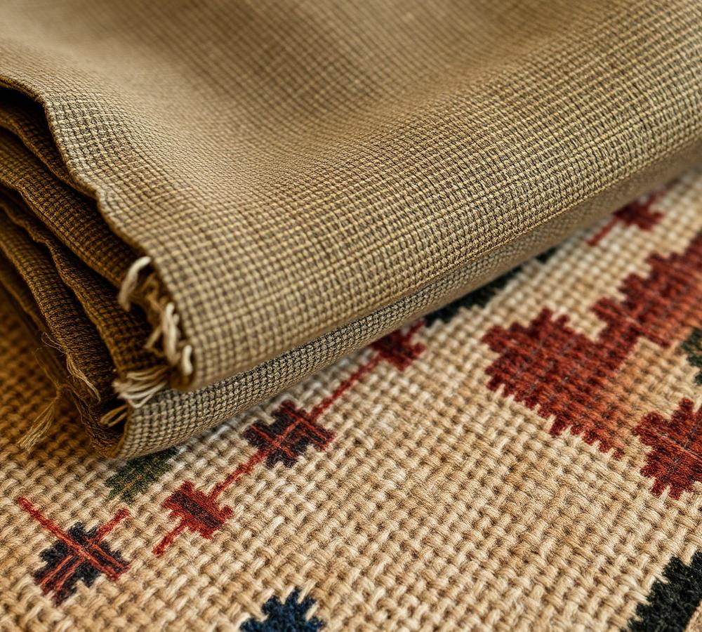 Flatweave Dhurrie in Olive & Madder